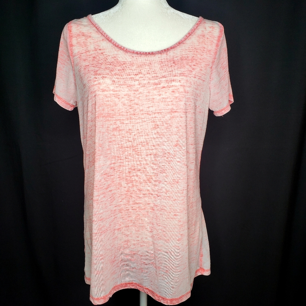 ⭐ Coral Mineral Wash Burnout T Shirt